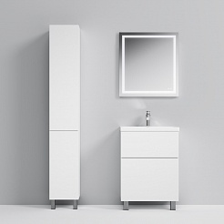 Am.Pm Мебель для ванной Gem 60 белая глянцевая, напольная, с 2 ящиками – фотография-3