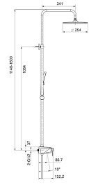 Gappo Душевая стойка G95 G2495-5 черная – фотография-4