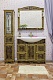 Sanflor Мебель для ванной Адель 100 венге, патина золото – фотография-20