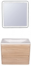 Style Line Тумба с раковиной подвесная Атлантика 60, Люкс ясень перламутр, PLUS – фотография-10