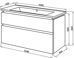 Ceruttispa Тумба с раковиной Романья white 100 подвесная – фотография-2