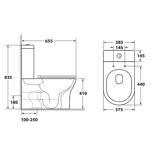 Owl 1975 Чаша унитаза-компакта Eter Cirkel-G – картинка-5