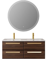 BelBagno Мебель для ванной Eco Cer-N 120 с 4 ящиками орех шоколад софт CZR-8095-120-2 ручки сатиновое золото