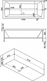 Bas Акриловая ванна Индика 170x80 с гидромассажем – фотография-4