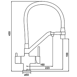 Gappo Смеситель для кухни G4398-85 сатин/черный – фотография-4