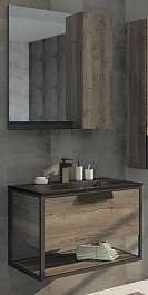 Comforty Мебель для ванной Бонн 75 подвесная дуб темный – фотография-1