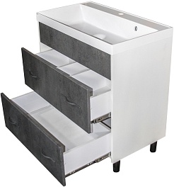 Mixline Тумба под раковину Сура 60 белая/графит – фотография-3