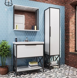 Mixline Тумба с раковиной Бруклин 80 белая – фотография-3