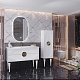 Opadiris Мебель для ванной Ибица 120 с овальным зеркалом белая/золото – фотография-17