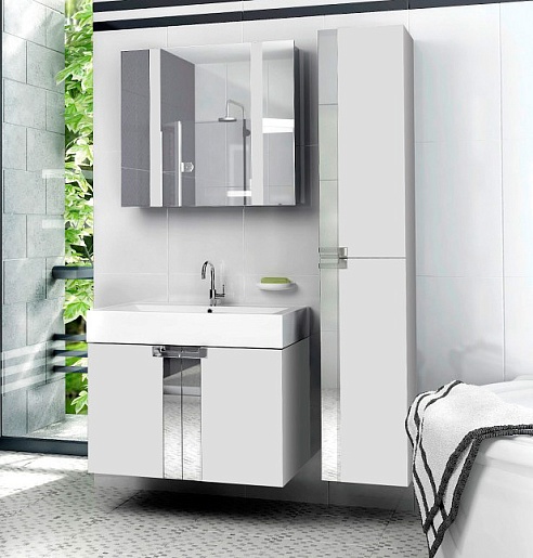  Зеркальный шкаф Fresh 80 белый – фотография-2