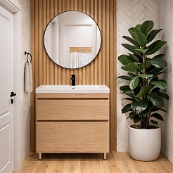 Vivon Тумба с раковиной Atwood 90 напольная дерево – фотография-16