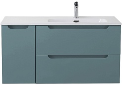 BelBagno Мебель для ванной Etna 100 R подвесная голубая матовая – фотография-5