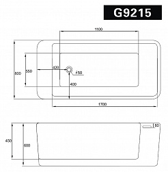 Gemy Акриловая ванна G9215 – фотография-5