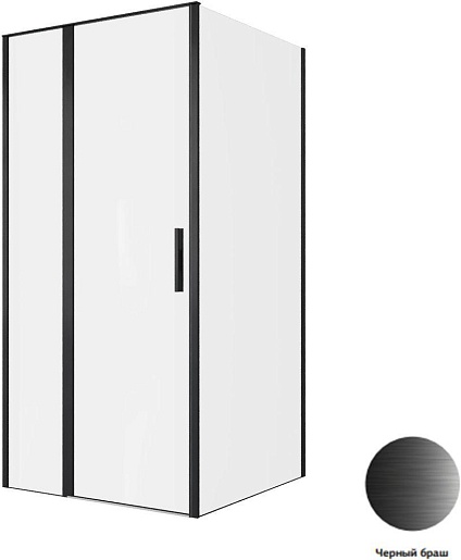 Allen Brau Душевой уголок Priority 100x100 3.31030.BBA/3.31048.BBA черный браш – фото-1