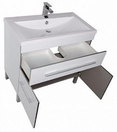 Aquanet Мебель для ванной Верона 90 белая, с ящиком, напольная (230314) – фотография-4