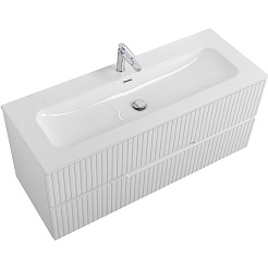 Cezares Тумба с раковиной Duet-N 120 подвесная CZR-8073-120 ясень белый софт – фотография-3