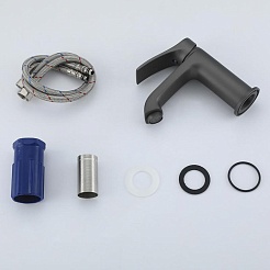 Frap Смеситель для раковины H75 F1075-9 графит – фотография-3