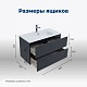 Aquanet Тумба с раковиной Алвита New 80 Flat подвесная антрацит матовый – фотография-23