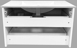 Comforty Тумба с раковиной Женева 90 подвесная дуб белый – фотография-4