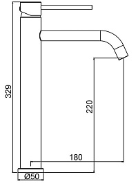 Frap Смеситель для раковины H807-6 F10807-26 черный – фотография-2