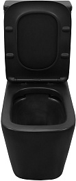 Azario Унитаз-компакт Black King AZ-8303D безободковый с бачком с сиденьем микролифт черный матовый – фотография-8