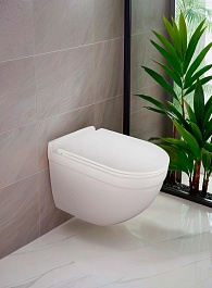 Azario Унитаз подвесной Fora AZ-0017-UQ3 безободковый белый – фотография-2