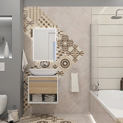 Teymi Тумба с раковиной Ritta 55 Ellie 60 подвесная белый/дуб – фотография-16