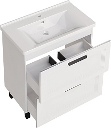 ASB-Mebel Тумба под раковину София 80 белая матовая – фотография-3