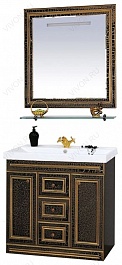 Misty Зеркало для ванной Fresko 90 черное краколет – фотография-2
