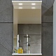 Бриклаер Мебель для ванной Кристалл 60 с зеркалом с полками белая/дуб бунратти  – фотография-16