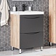 Corozo Тумба под раковину Лиана 60 дуб/графит – фотография-7