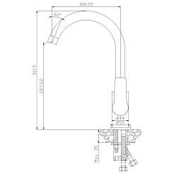 Rossinka Смеситель Z35-24 для кухни – фотография-2
