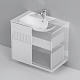 Am.Pm Тумба под раковину Func 80 подвесная белая матовая – картинка-15