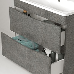 Водолей Мебель для ванной Adel 90 серый камень – фотография-3