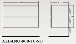 BelBagno Мебель для ванной ALBANO 900 Cemento Verona Grigio, TCH – фотография-4