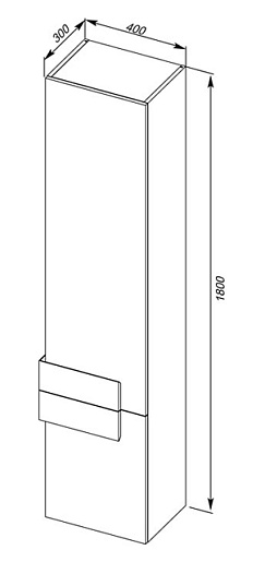 Aquanet Пенал для ванной "Мадейра 40" дуб кантри – фотография-6