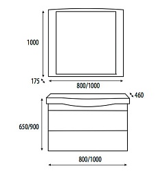 Misty Тумба для умывальника подвесная Valencia 80 – фотография-2