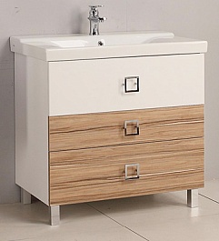 Акватон Тумба под раковину Стамбул 85М эбони светлый – фотография-1