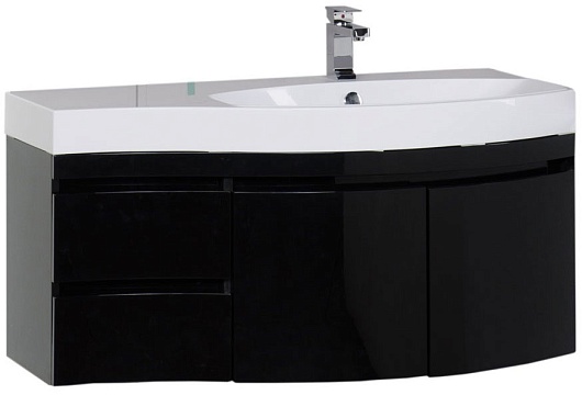 Aquanet Тумба под раковину Опера 2-115 R черная – фото, картинка, фотография-1