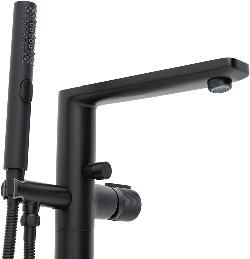 Allen Brau Смеситель для ванны Liberty 5.33012-31 (с внутренней частью) черный матовый – картинка-3