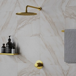 Paini Смеситель для душа Cox grip 7GPJ690 встраиваемый, брашированное золото – фотография-6