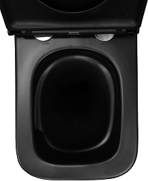 Azario Унитаз подвесной Teramo AZ-0052-UQ3MB безободковый черный матовый – фотография-11