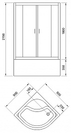 Royal Bath Душевая кабина Fato 90/90 RB90CK-М-CH – фотография-5