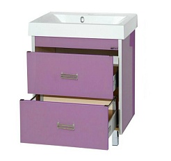 Misty Тумба с раковиной Джулия QVATRO 60 сиреневая – фотография-5