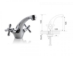 Frap Смеситель для раковины H25 F1025 хром – фотография-4