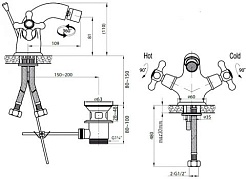 Cezares Смеситель GOLF-BS1-03/24 для биде – фотография-2