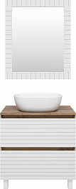Brevita Мебель для ванной Dakota 70 дуб галифакс олово/белая – фотография-1