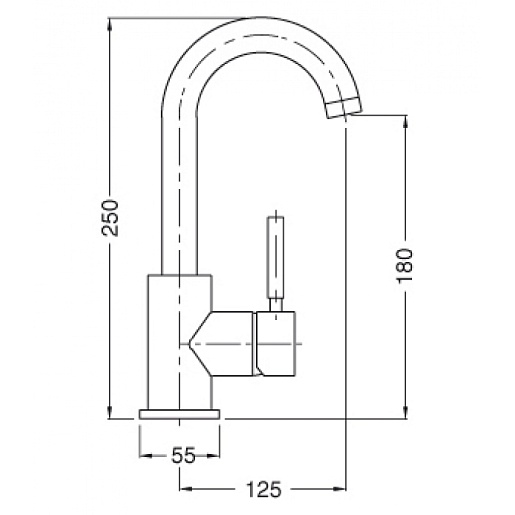 Cezares Смеситель OLIMP-LSM2-03/24-L для раковины – фотография-2