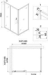 Niagara Душевая дверь в нишу Nova NG-62-9A – фотография-4