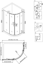 Veconi  Душевой уголок Rovigo RV-08B 120x90 – фотография-3